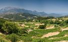 The island Samos from mountain village Platanos